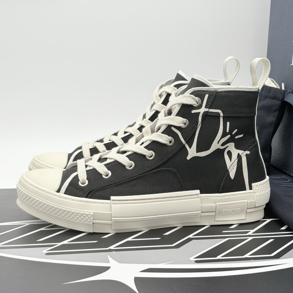 Size 41 (8 US) Dior B23 X Cactus Jack High Canvas ' Black ' | SUPER CLEAN!