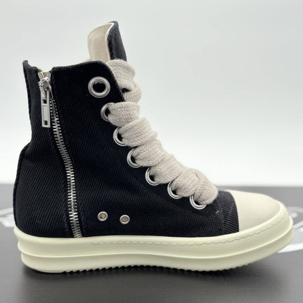 Size 40 (7 US) - Rick Owens DRKSHDW Jumbo Lace Sneakers ' Black ' | SUPER CLEAN!