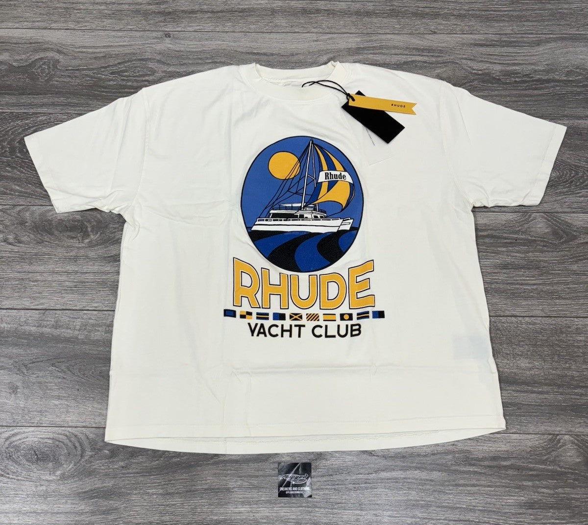 Size Large - Rhude Yacht Club Tee ' Vintage White ' | BRAND NEW!