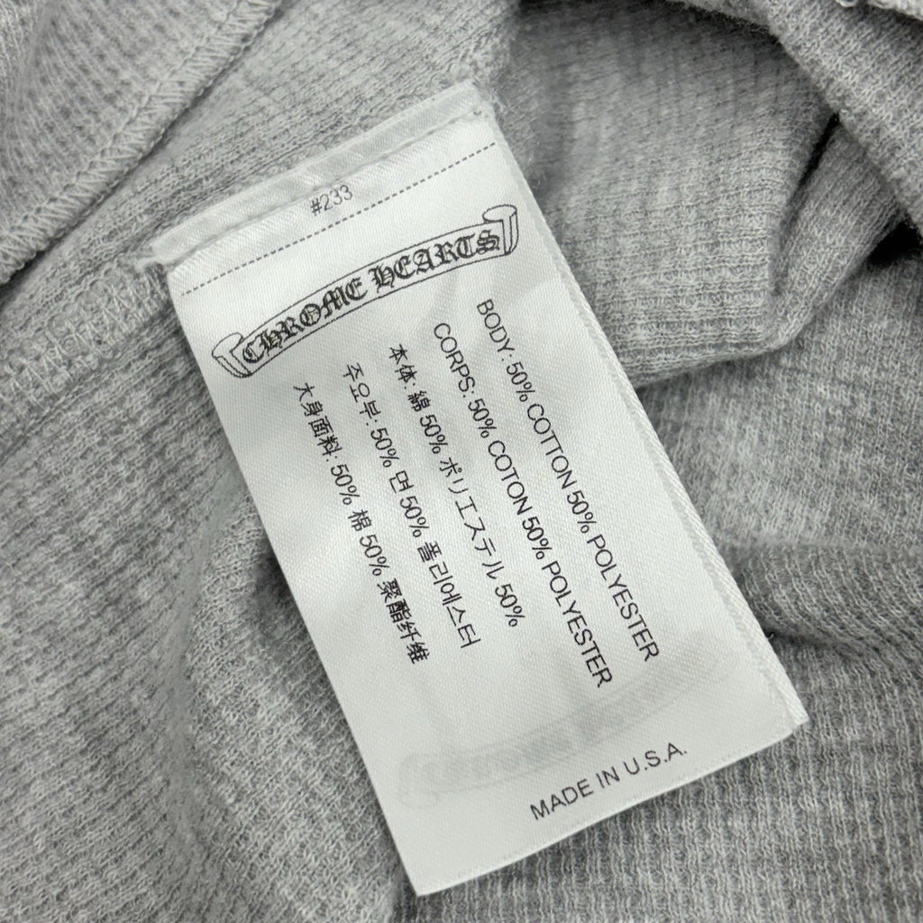 Size L - Chrome Hearts Dagger Long Sleeve Thermal ' Grey ' | WORN 1-3x
