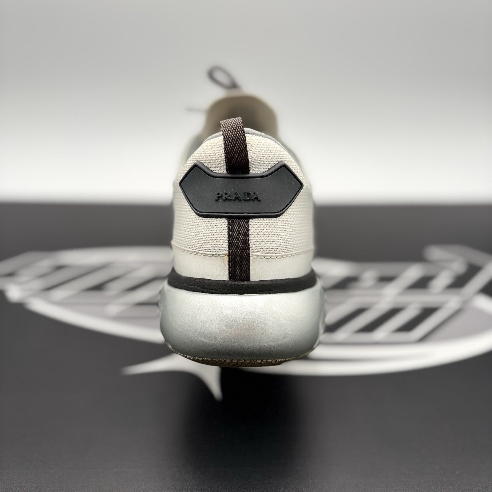 Size 6.5 UK (7.5 US) Prada Cloudbust Mesh ' White, Grey ' | GOOD CONDITION!
