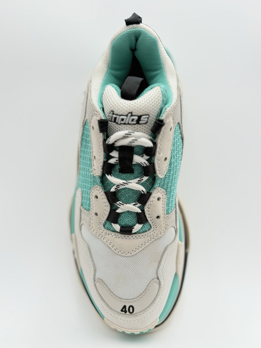 Size 40 - Balenciaga Triple S ' White Teal ' | GREAT CONDITION!
