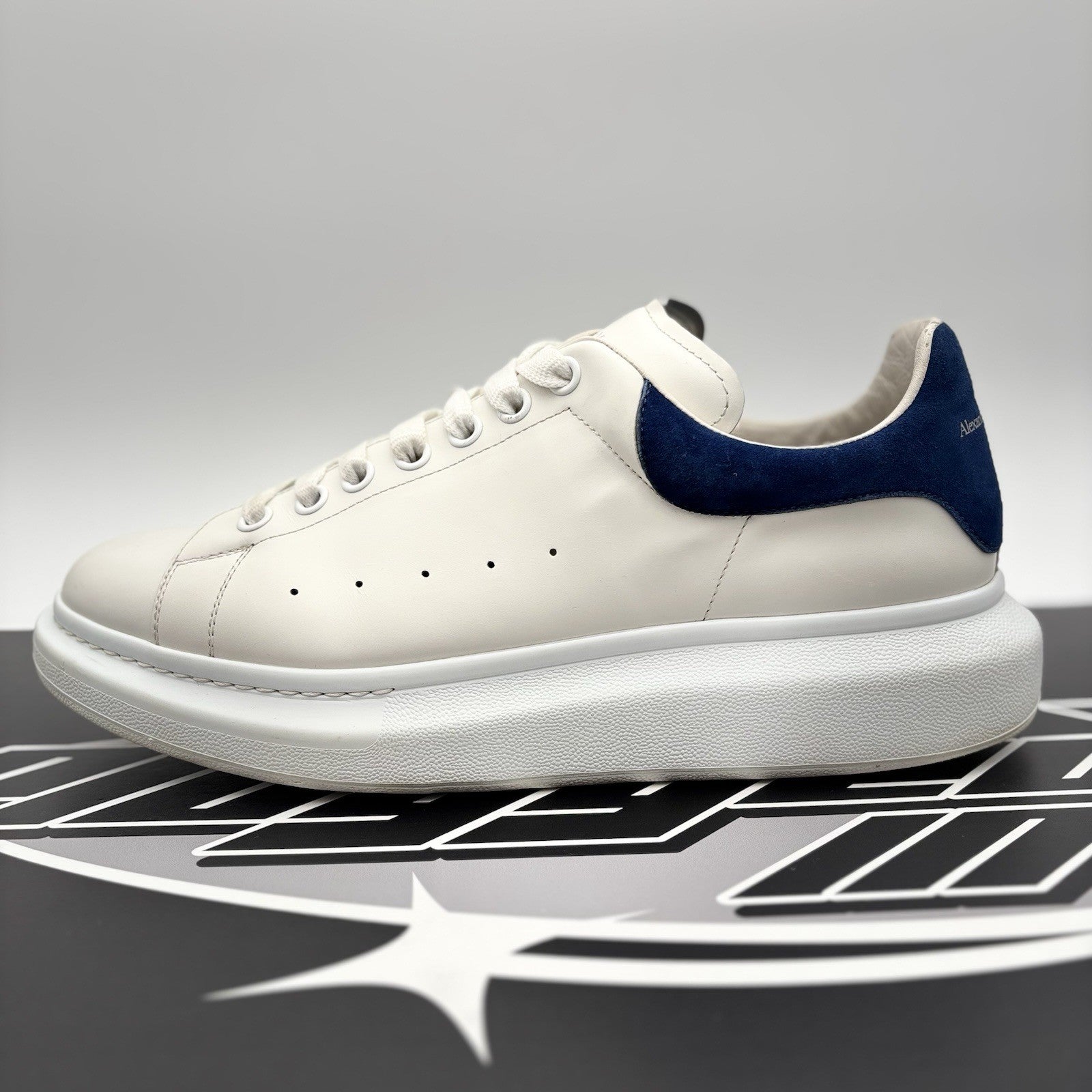 Size 45 (12 US) - Alexander McQueen Oversized ' White, Blue ' | GREAT CONDITION!