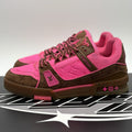 Size 8 LV (9-9.5 US) Louis Vuitton Trainer ' Pink Brown ' | GREAT CONDITION!
