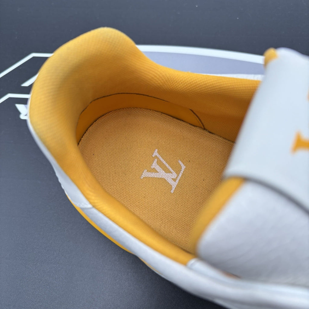 Size 40 LV (7-7.5 US) - Louis Vuitton Trainer ' White Yellow ' | GOOD CONDITION!