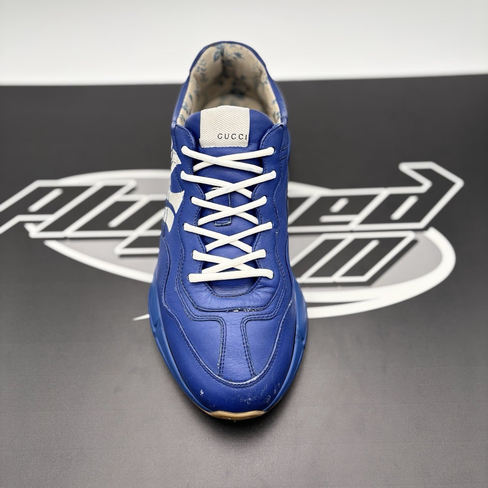 Size 8 G (8.5 US) - Gucci Rhyton MLB Edition ' New York Yankees Blue '