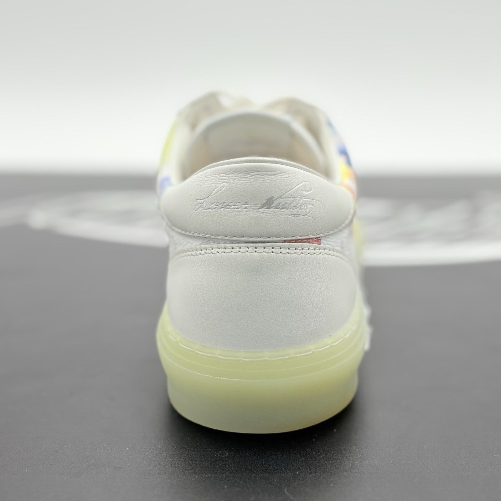 Size 8 LV (9-9.5 US) Louis Vuitton Ollie ' White Rainbow Monogram ' | GREAT COND