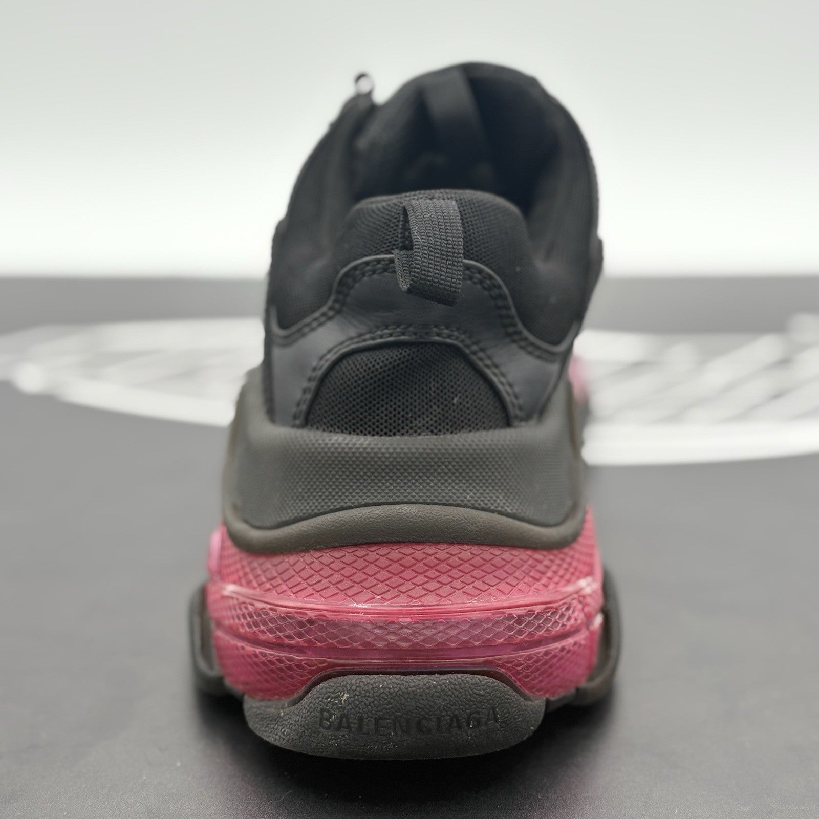 Size 41 - Balenciaga Triple S Clear Sole ' Black Neon Pink ' | GREAT CONDITION!