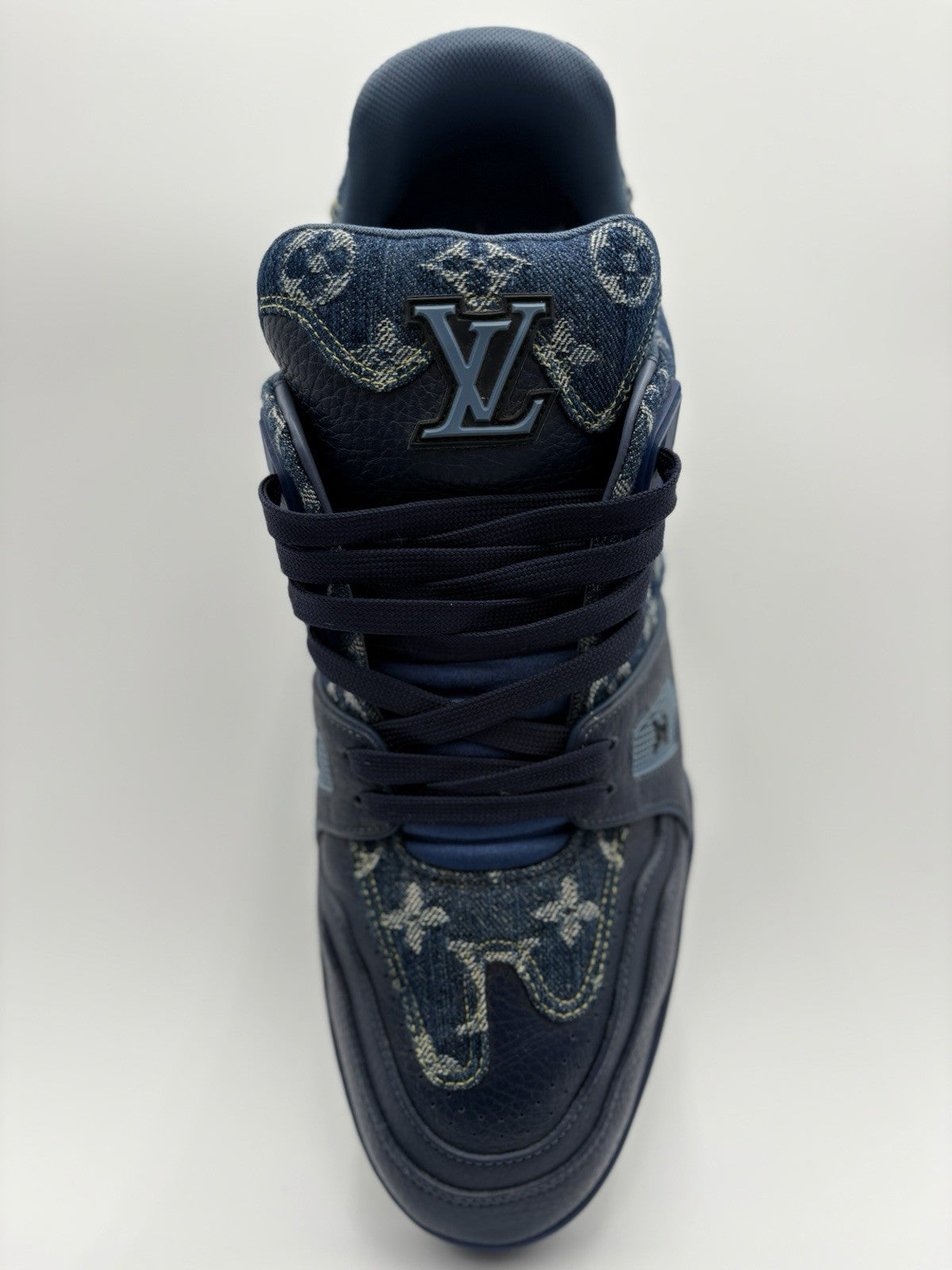 Size 11 LV (12-12.5 US) Louis Vuitton Trainer ' Monogram Navy ' | GREAT COND!