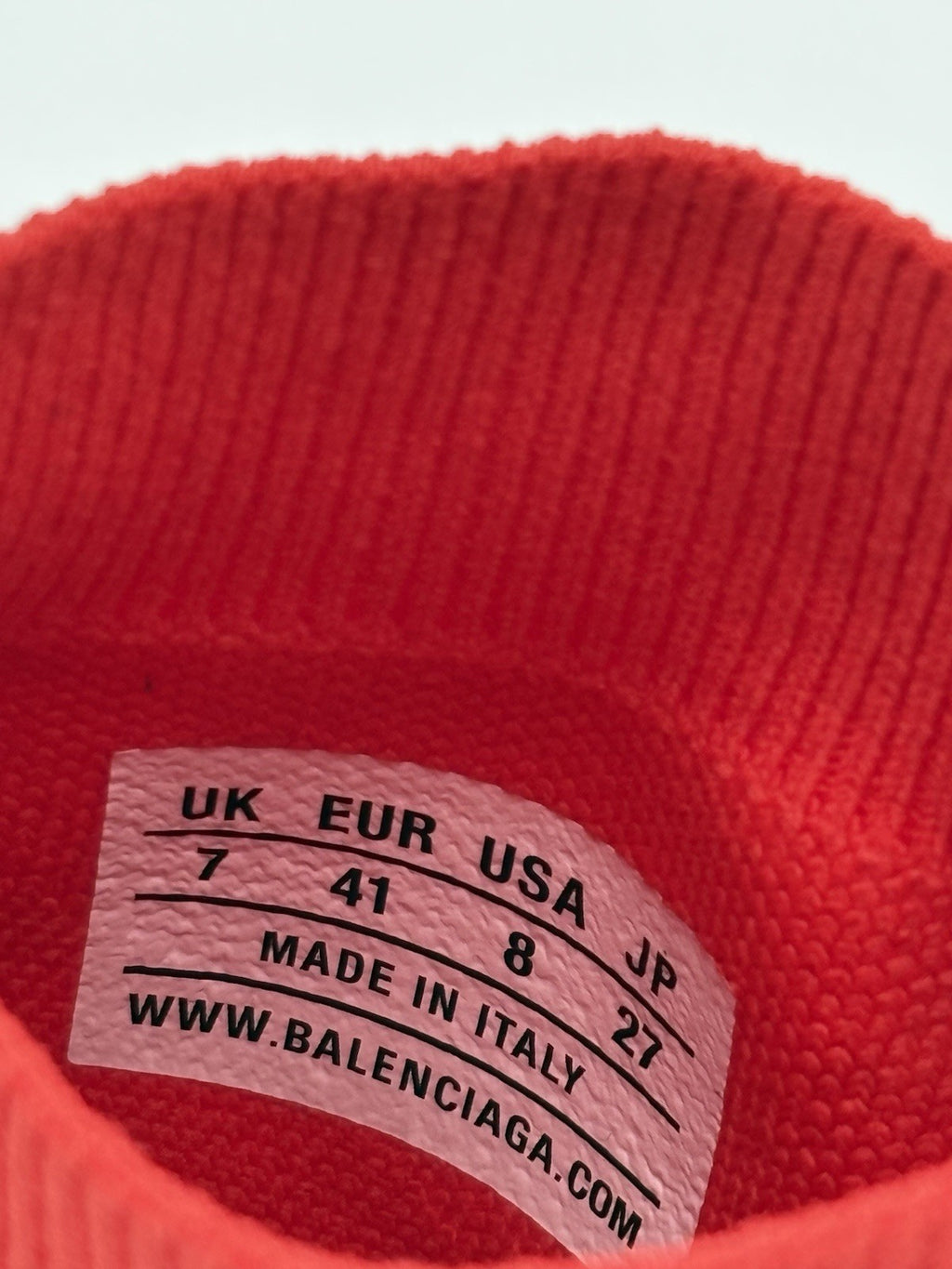 Size 41 (8 US) - Balenciaga Speed 2.0 ' All Over Logo Intense Red ' | BRAND NEW!