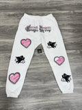 Size L - That's A Awful Lot Of Cough Syrup Sweatpants ‘ Valentines White‘ | NEW!