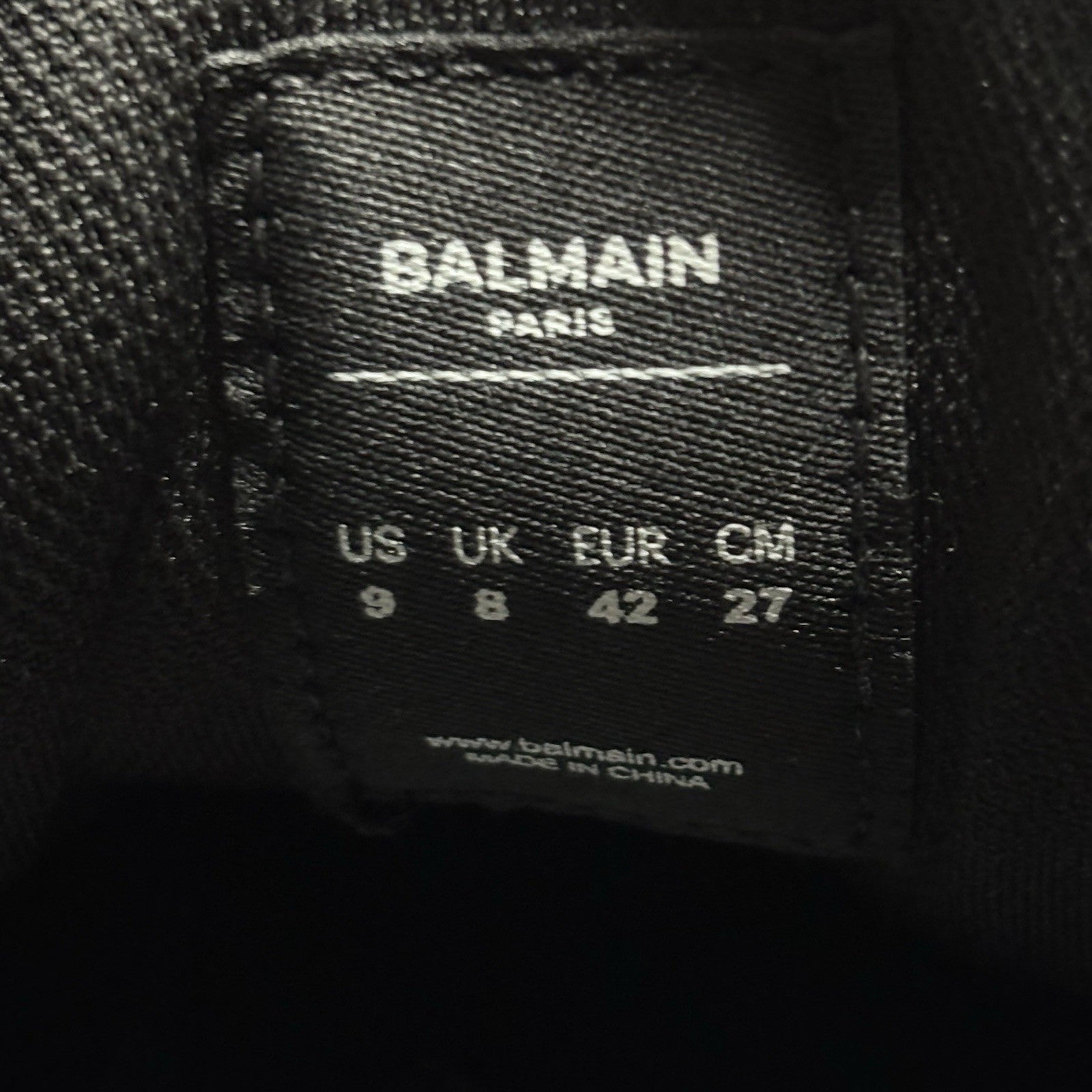 Size 42 (9 US) - Balmain Run Row Sneaker ' Black ' | SUPER CLEAN!