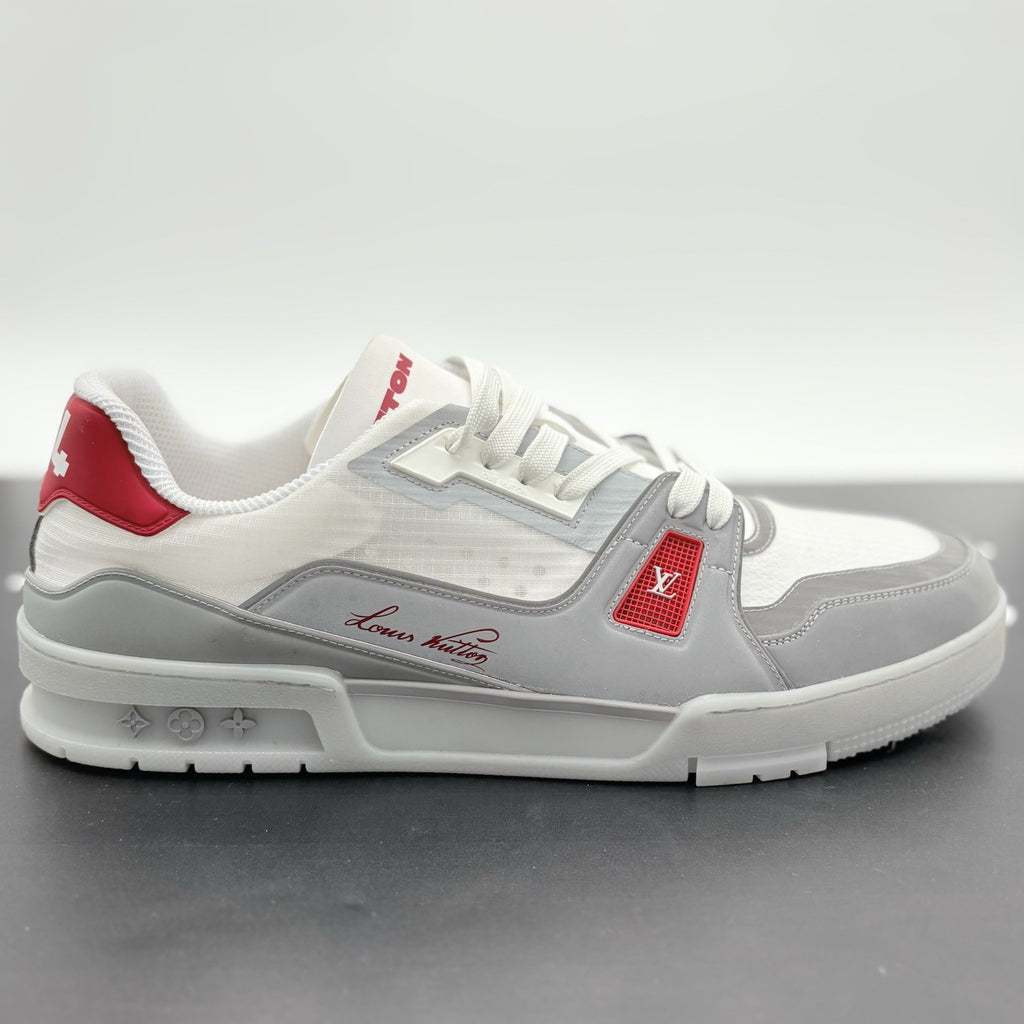 Size 12 LV (13-13.5 US) Louis Vuitton Reflective Trainer ' Red ' | EXCELLENT!