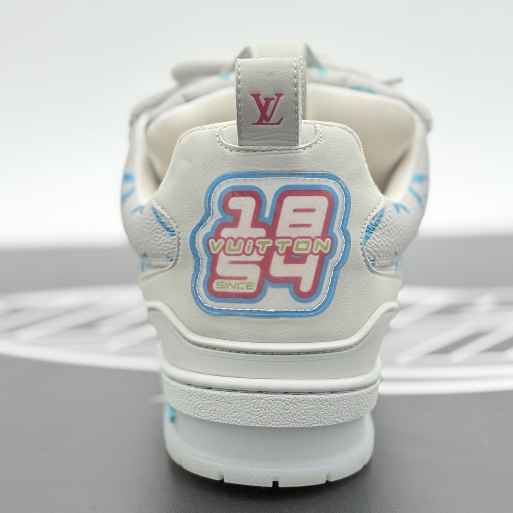 Size 5 LV (6-6.5 US) Louis Vuitton Skate ' Grey Monogram Multicolor ' | CLEAN!