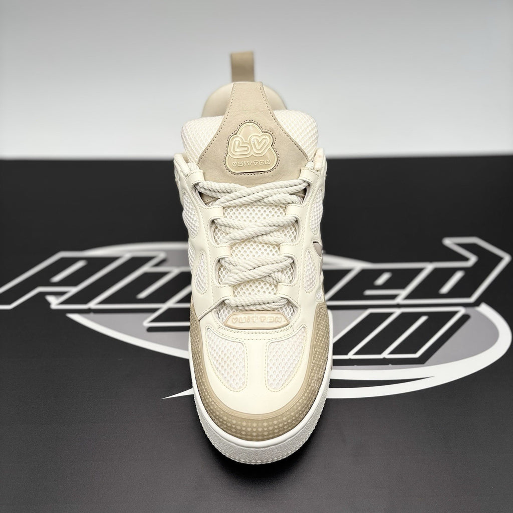 Size 7 LV (8-8.5 US) - Louis Vuitton Skate ' Beige White ' | EXCELLENT COND!