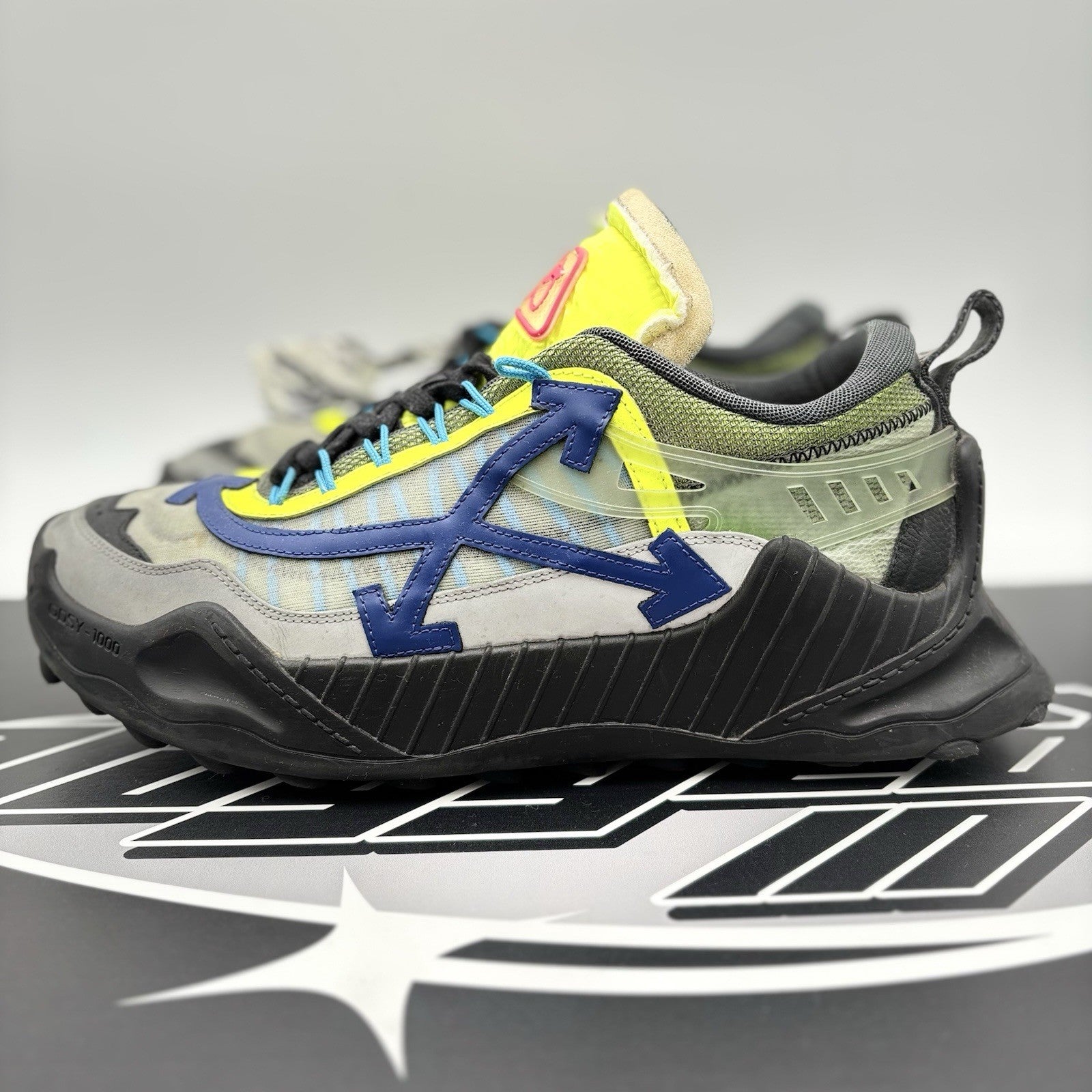 Size 44 (11 US) Off-White ODSY-1000 ' Grey Lime ' | GREAT CONDITION!