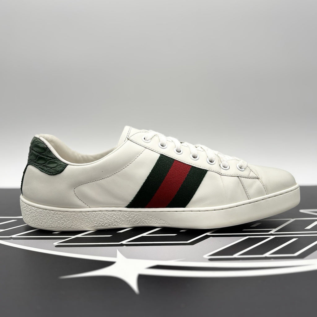Size 9 G ( 10 US) - Gucci Ace Web  ' White, Red, Green ' | GOOD CONDITION!