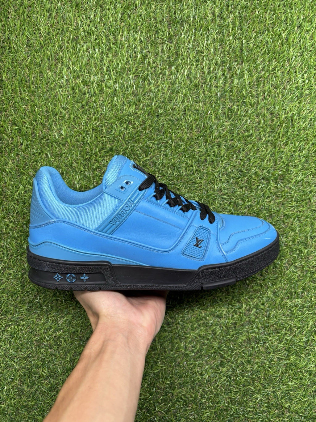 Size 7 LV (8-8.5 US) - Louis Vuitton Trainer ' Blue, Black ' | GREAT CONDITION!