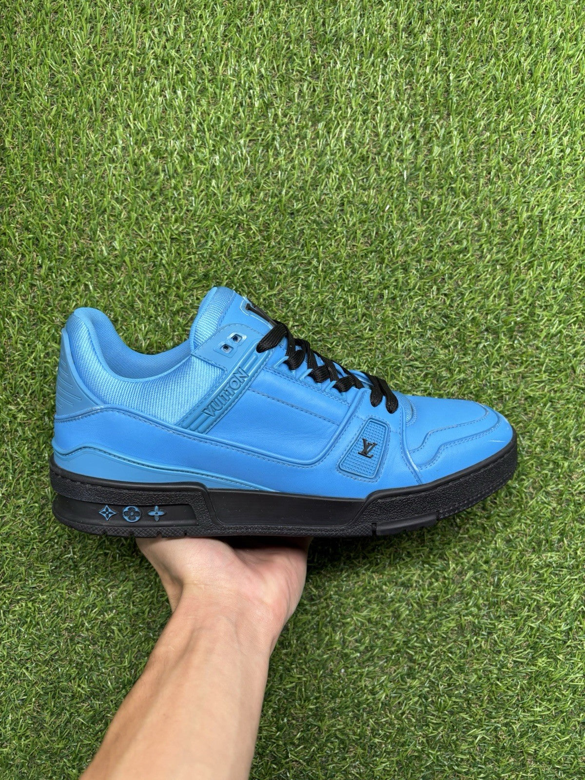 Size 7 LV (8-8.5 US) - Louis Vuitton Trainer ' Blue, Black ' | GREAT CONDITION!