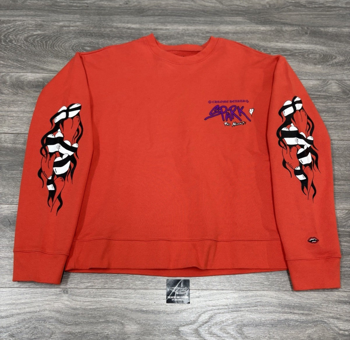 Size Medium - Chrome Hearts Matty Boy Sadistic Lipstick Crewneck ' Red ' | NEW!
