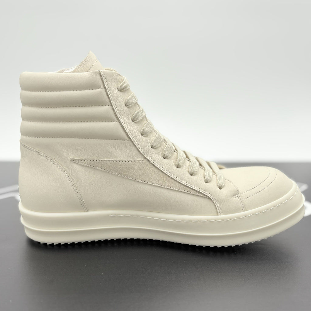 Size 41 (8 US) Rick Owens Hollywood Vintage Leather High ' Off White ' | NEW!