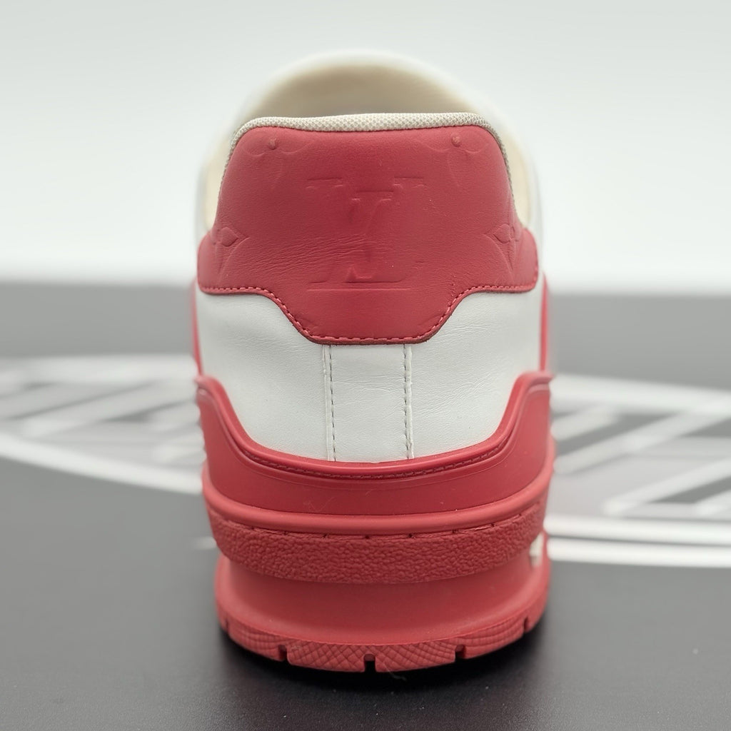 Size 8.5 LV (9.5-10 US) - Louis Vuitton Trainer  ' Red White ' | SUPER CLEAN!