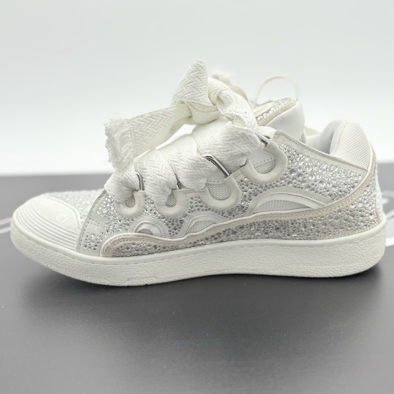 Size 44 (11 US) - Lanvin Curb Rhinestone ' White ' | GREAT CONDITION!