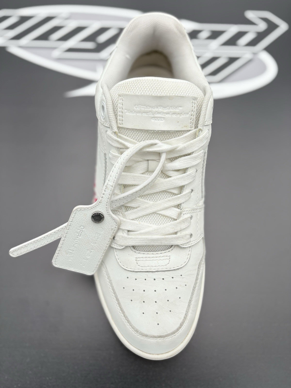 Size 42 (9 US) Off-White Out of Office “For Walking” ' White Fuchsia ' | GOOD!