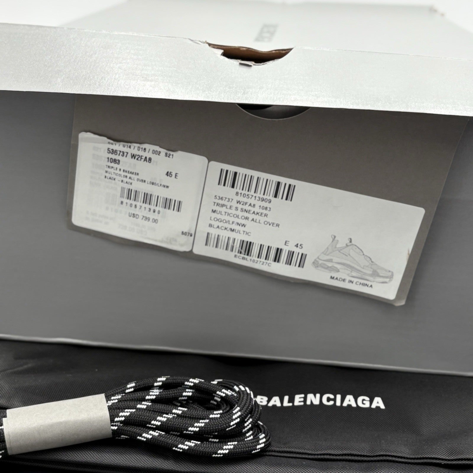 Size 45 (12 US) - Balenciaga Triple S ' All Over Logo ' | BRAND NEW!