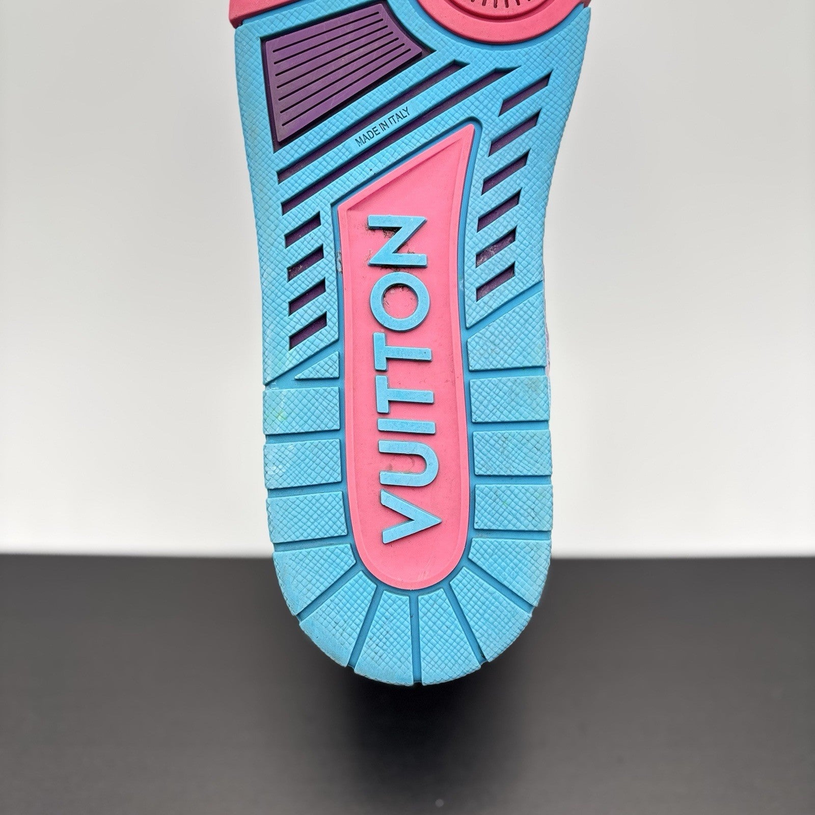 Size 11 LV (12-12.5 US) Louis Vuitton Trainer 'Purple Teal Metallic' GREAT COND!