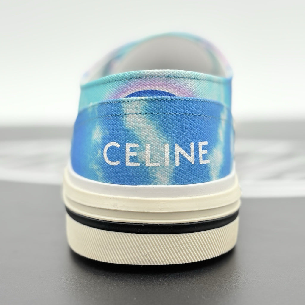 Size 45 (12 US) - Celine Canvas Print Low Sneaker ' Tie Dye ' | NEW!