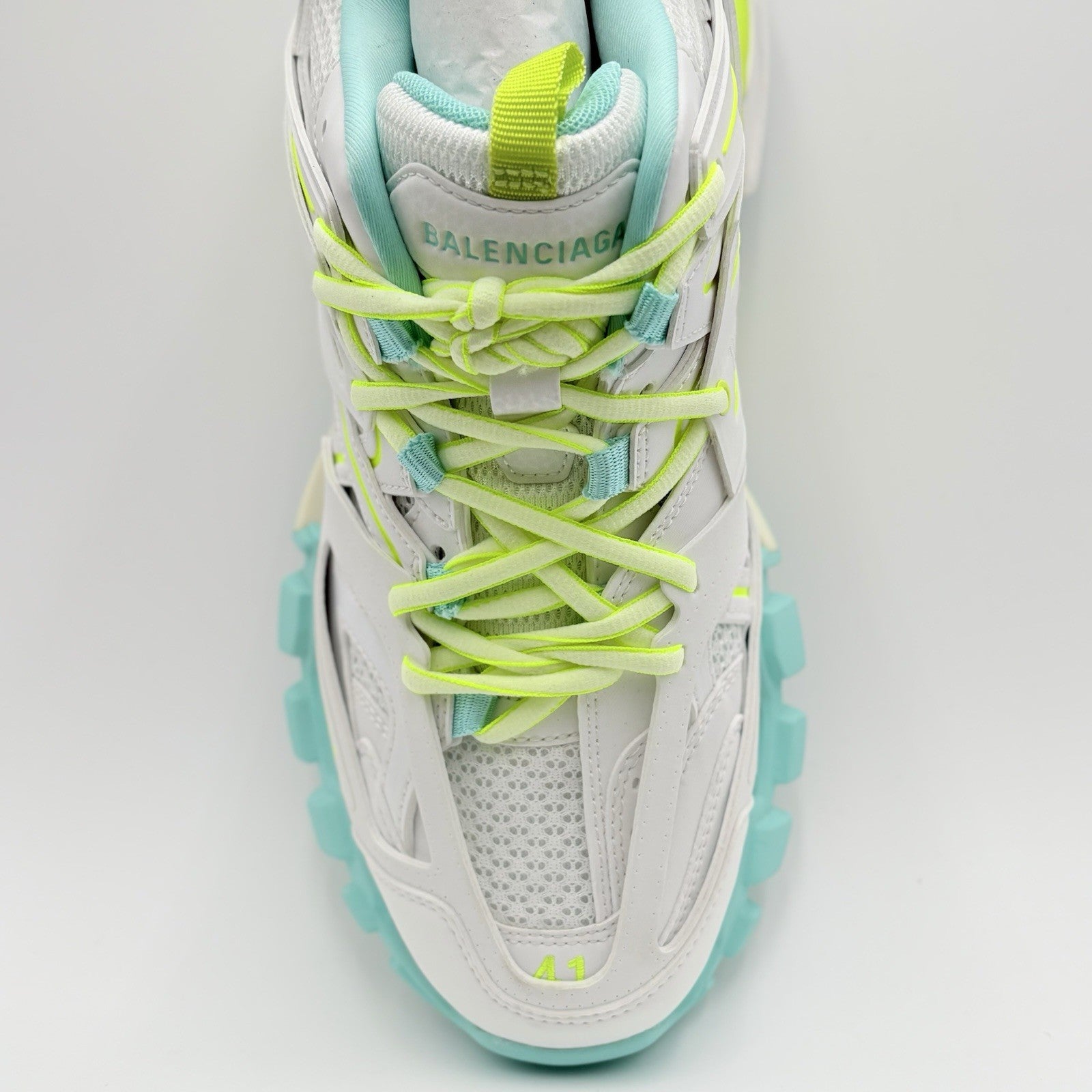 Size 41 (8 US) - Balenciaga Track ' White Yellow Blue ' | BRAND NEW!
