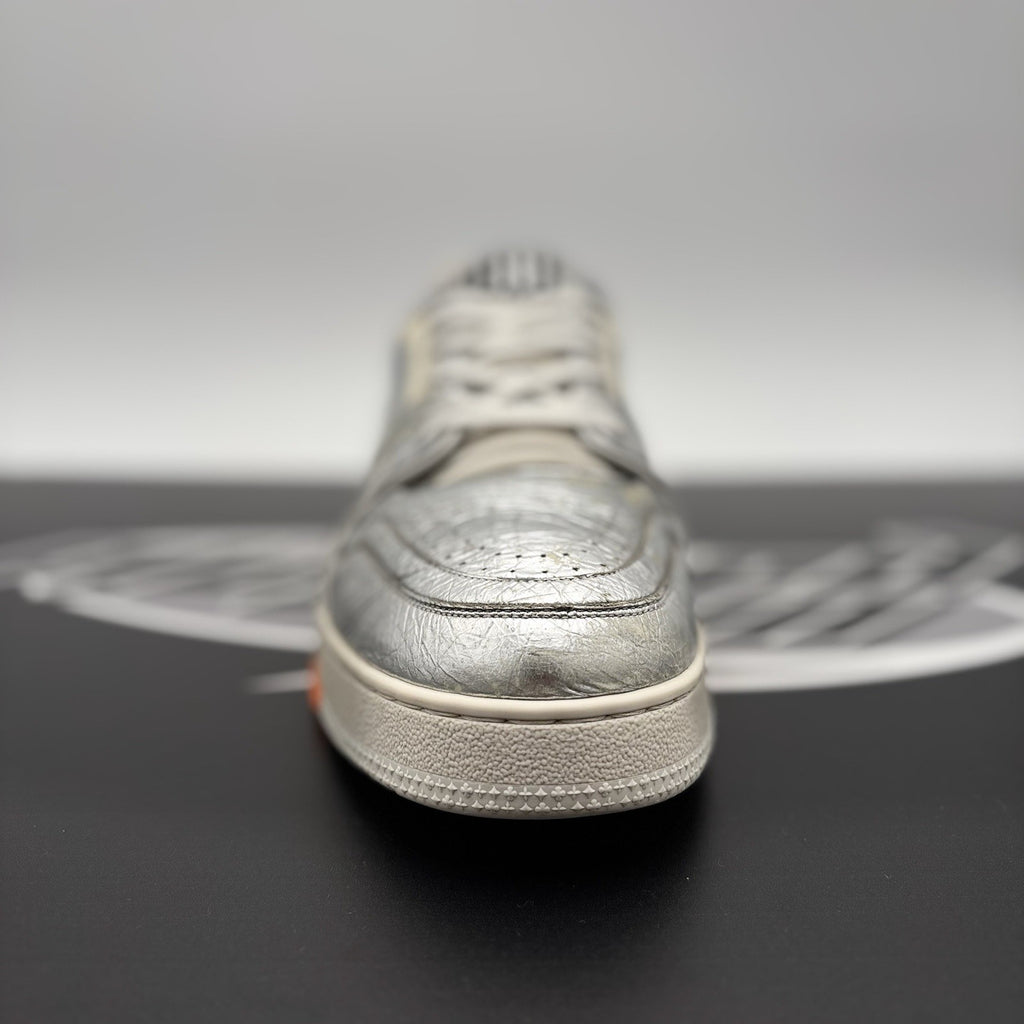 Size 10 LV (11-11.5 US) - Louis Vuitton Trainer Low ' Metallic Silver Orange '