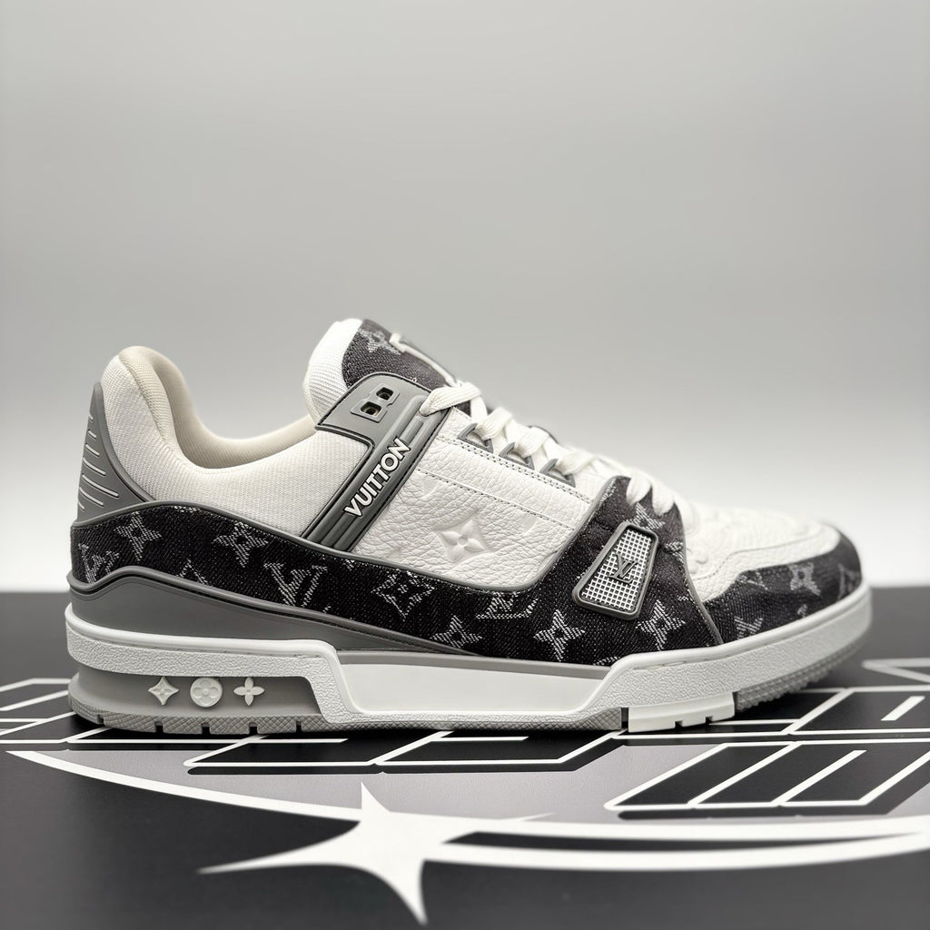 Size 11 LV (12- 12.5 US) Louis Vuitton Trainer ' Grey Denim ' | EXCELLENT!