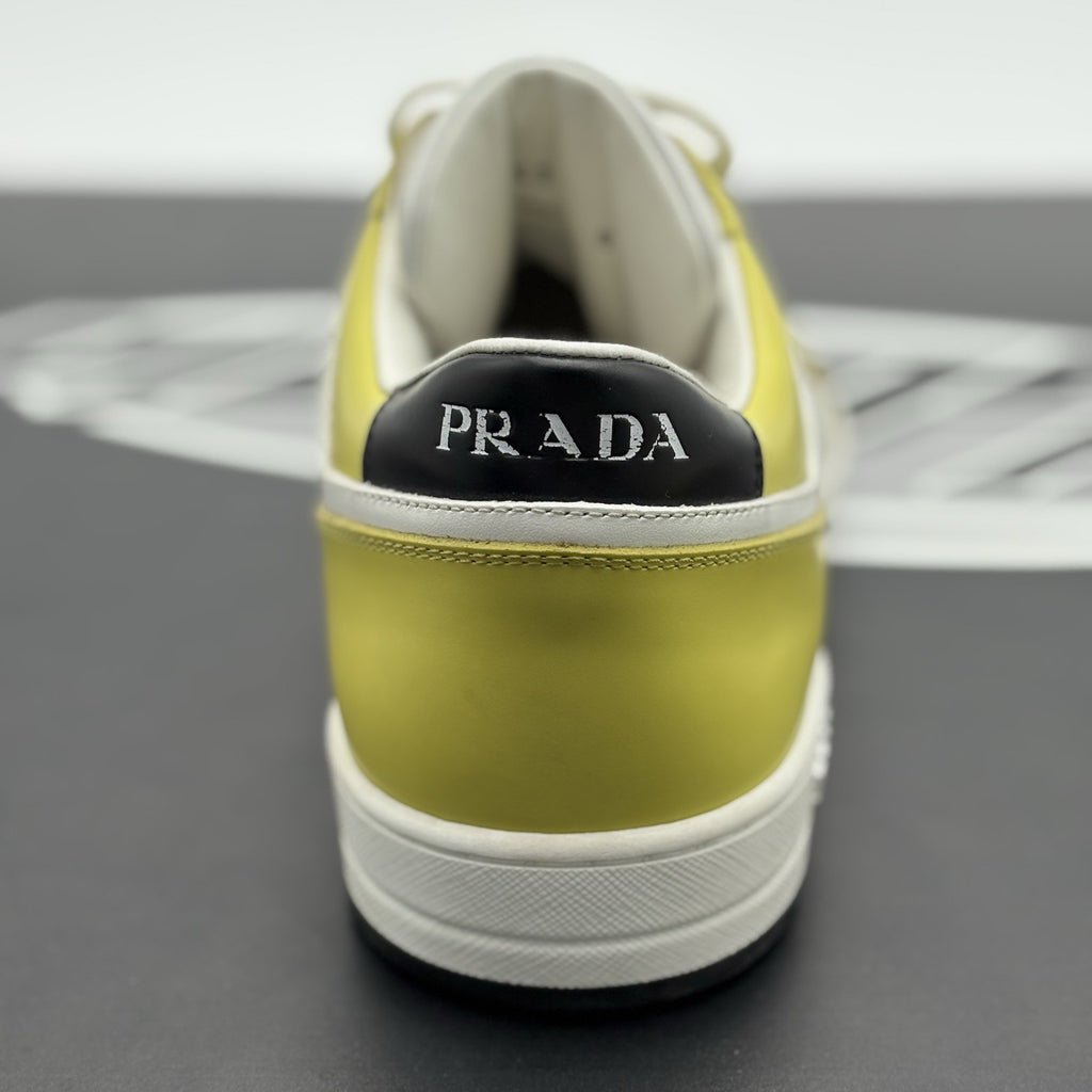 Size 8 UK (9 US) - Prada Downtown Low Leather ' Bianco Cedro ' | WORN ONCE!