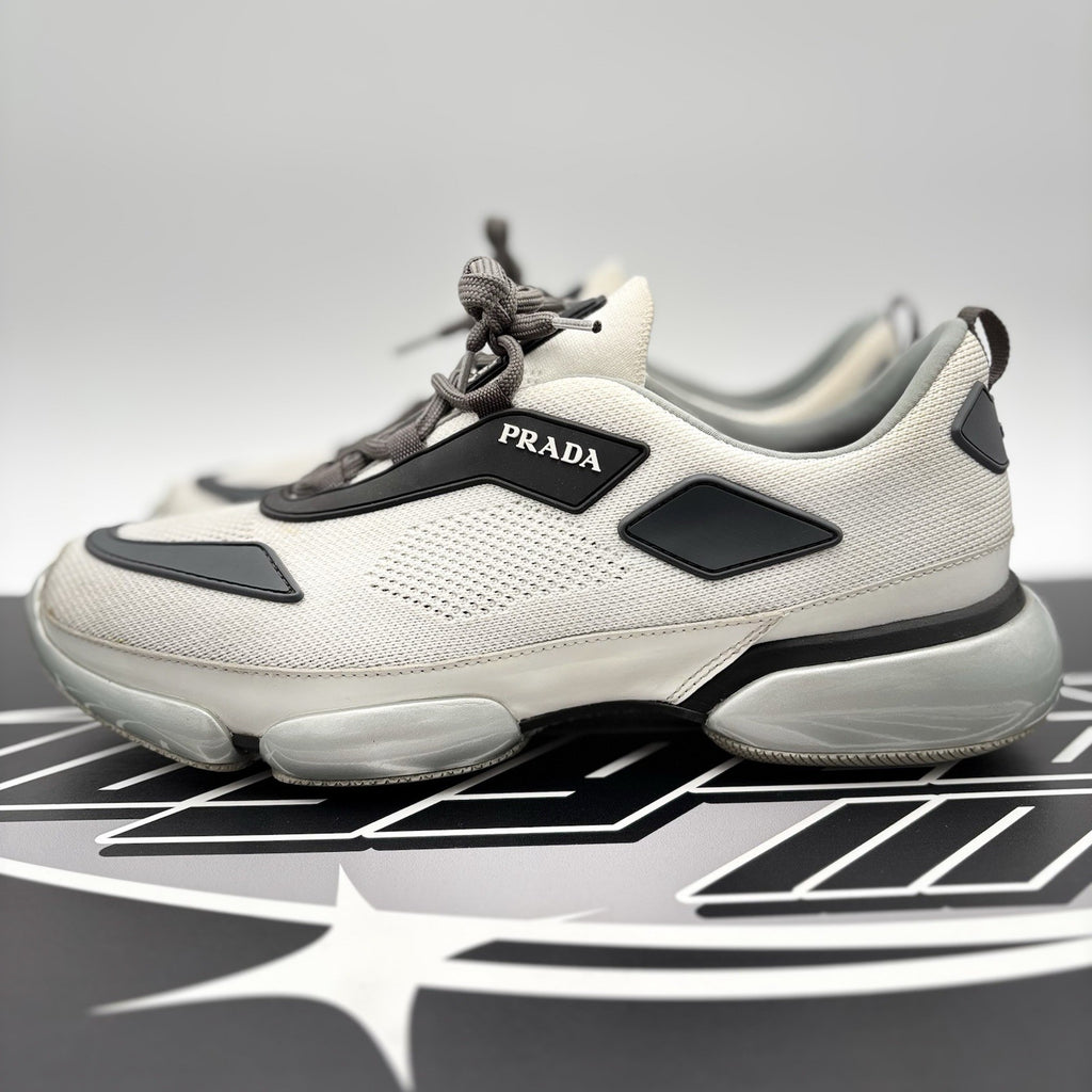Size 6.5 UK (7.5 US) Prada Cloudbust Mesh ' White, Grey ' | GOOD CONDITION!