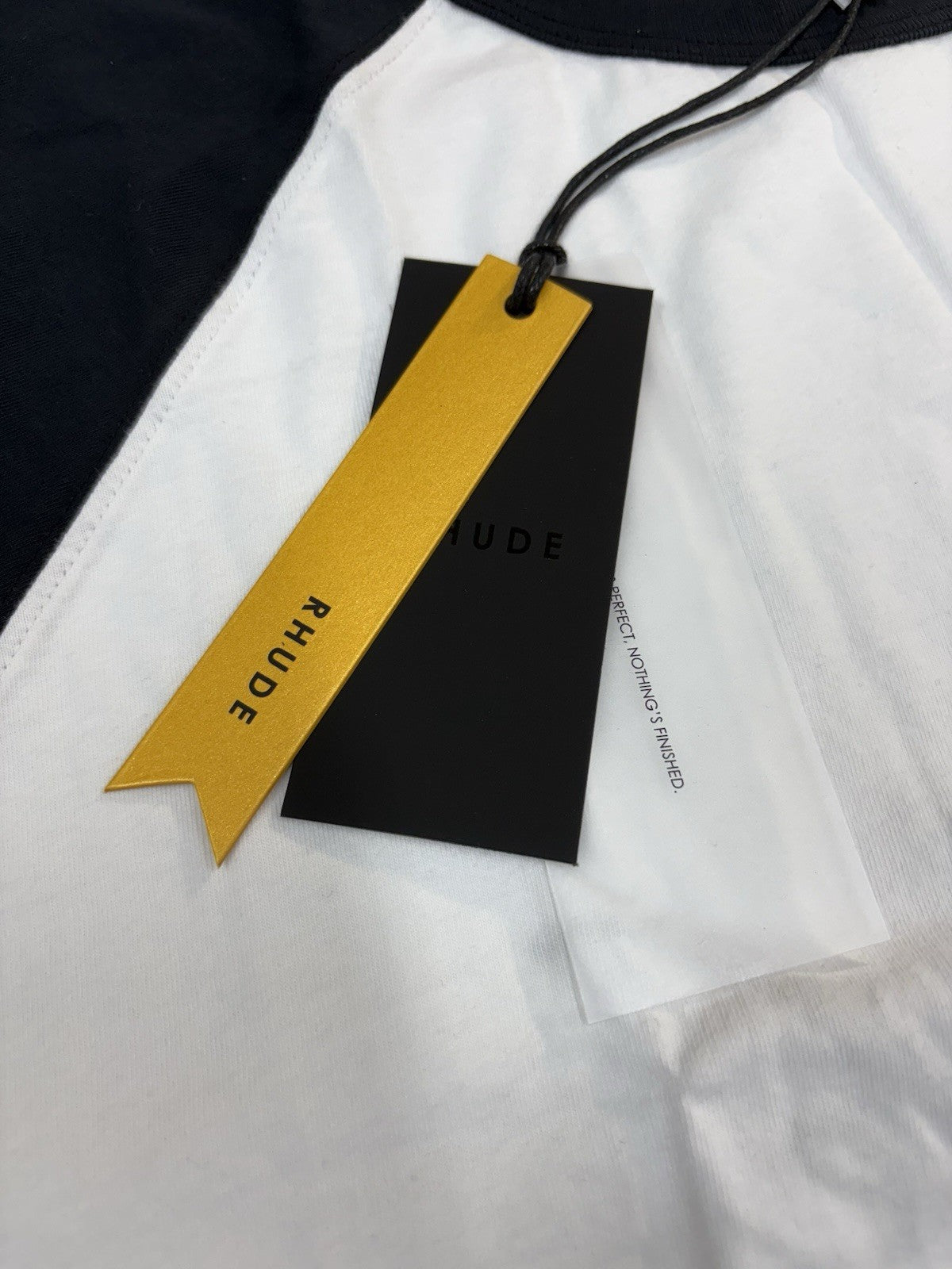 Size Small - Rhude Logo Embroidered Cotton T-Shirt ' Vintage Black ' | NEW!