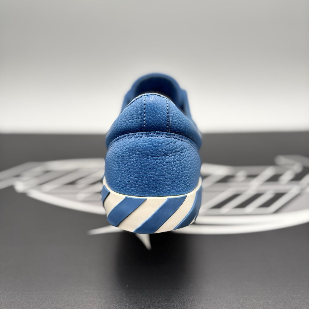 Size 43 (10 US) - Off-White Vulc Leather ' Blue, White ' | GREAT CONDITION!
