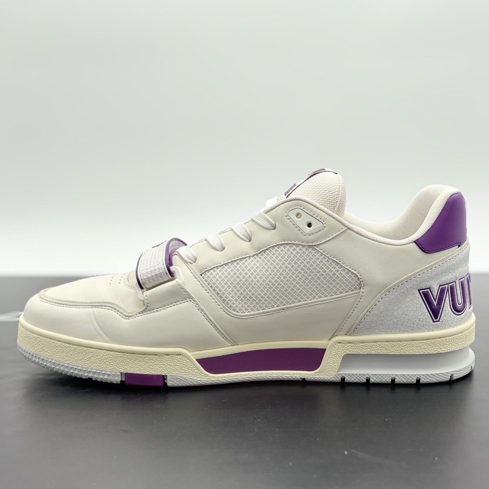 Size 12 LV (13-13.5 US) Louis Vuitton Strap Trainer ' Purple ' | SUPER CLEAN!