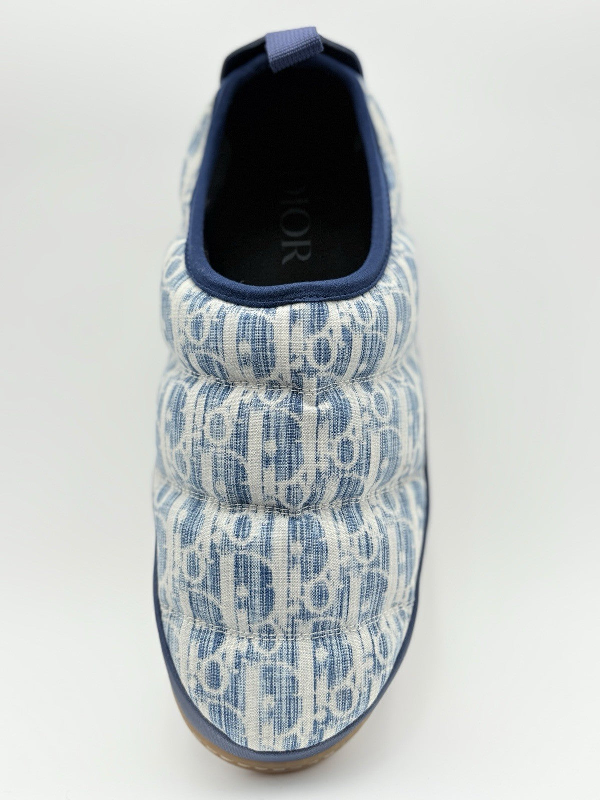 Size 42 (9 US) - Dior Snow ' Quilted Puffer Oblique Slipper - Blue ' | EXCELLENT