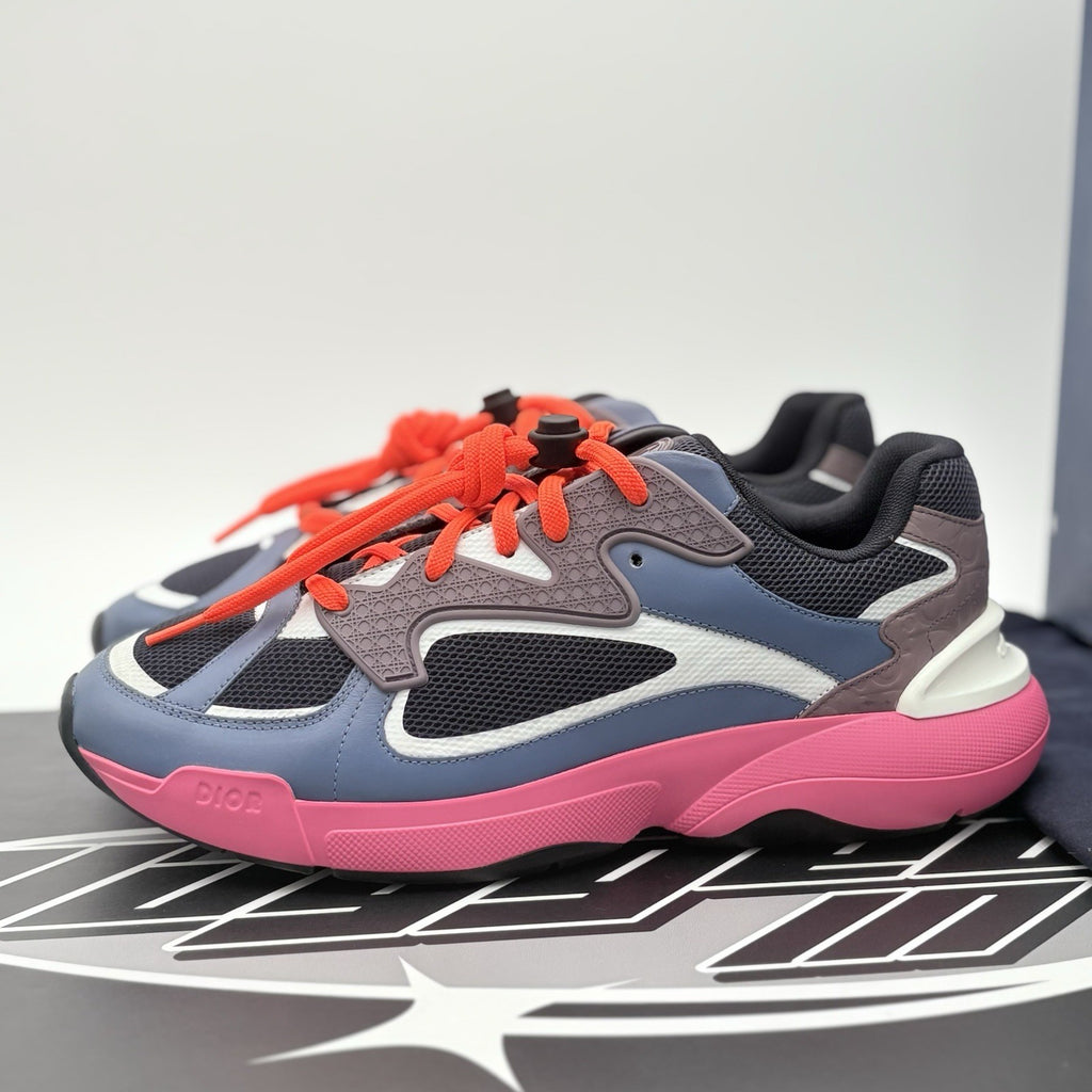 Size 41 (8 US) - Dior Mens B24 ' Muave Pink Navy ' Low Top | ONLY TRIED ON!