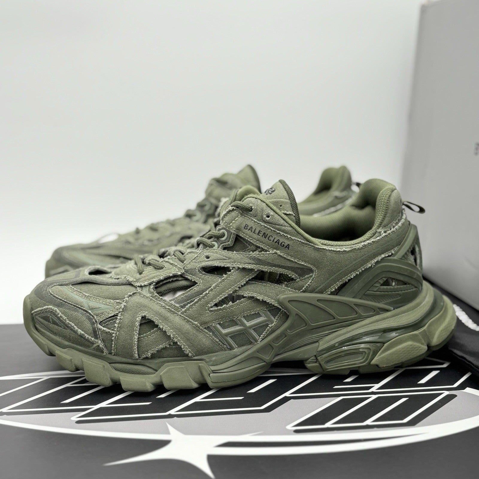 Size 45 (12 US) - Balenciaga Track.2 Sneakers ' Khaki Green ' | GREAT CONDITION!