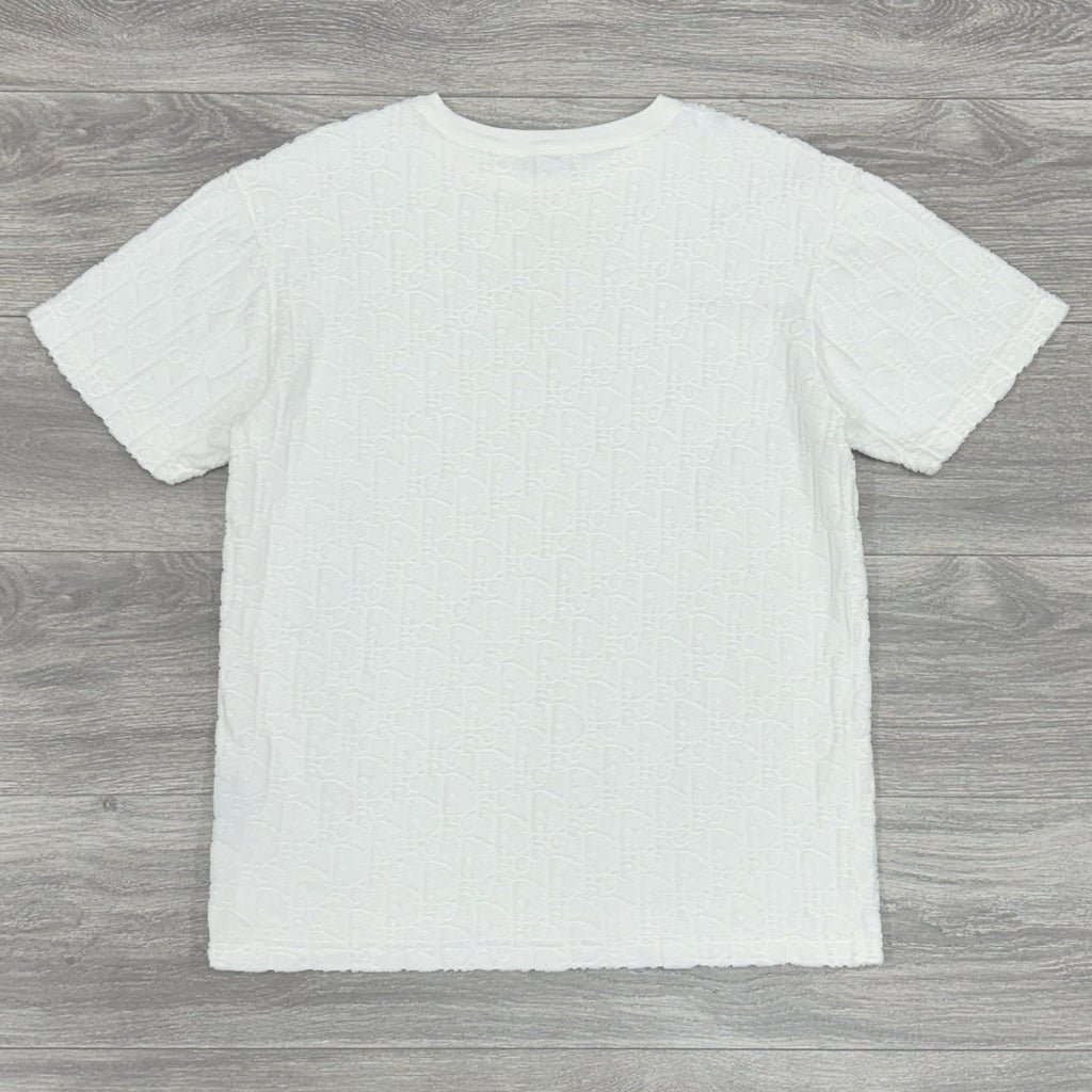 Size XS - Dior Oblique Relaxed Fit Terry Cotton Jacquard T-Shirt ' Off White '