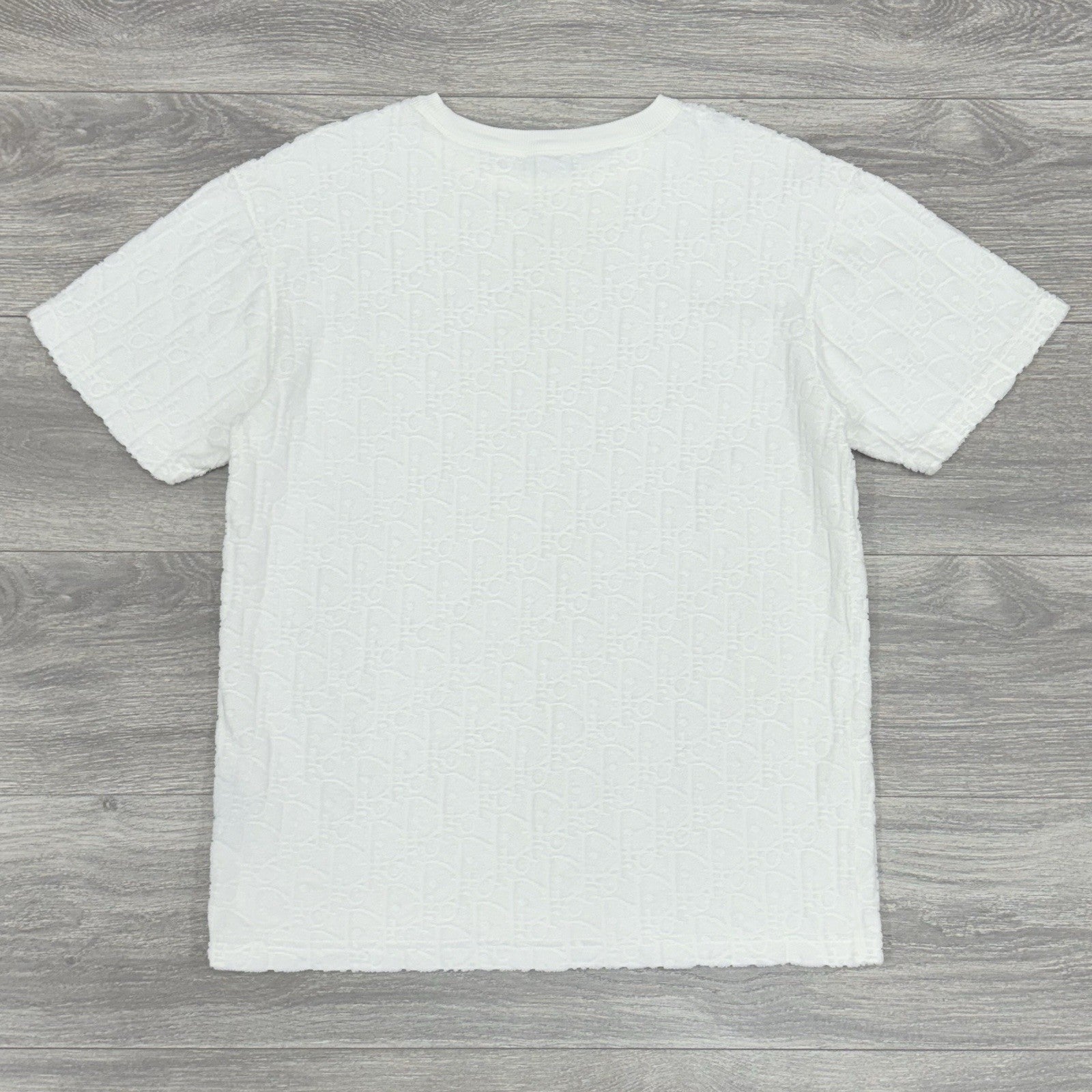 Size XS - Dior Oblique Relaxed Fit Terry Cotton Jacquard T-Shirt ' Off White '