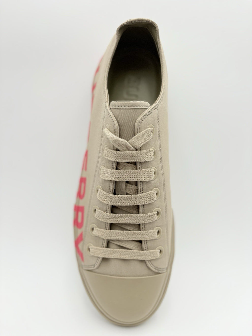 Size 44 (11 US) - Burberry Gabardine Low Top ' Beige Red ' | SUPER CLEAN!