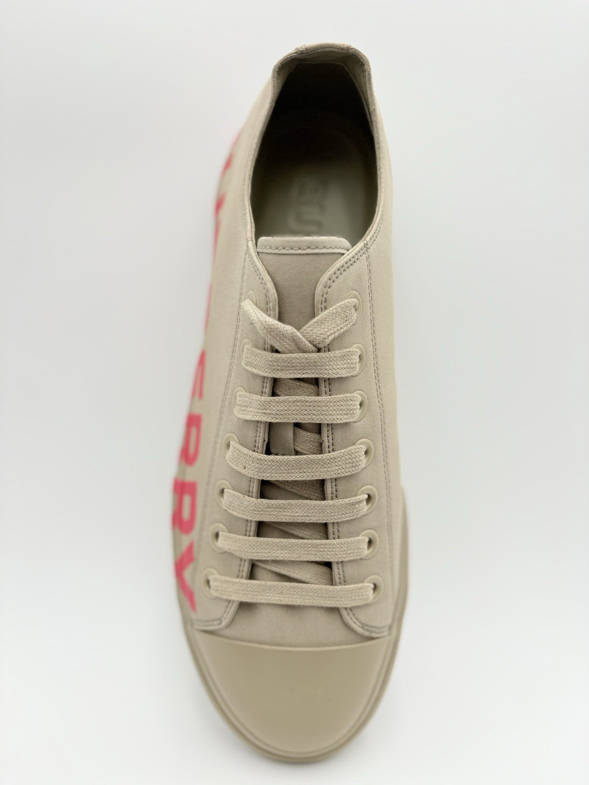 Size 44 (11 US) - Burberry Gabardine Low Top ' Beige Red ' | SUPER CLEAN!