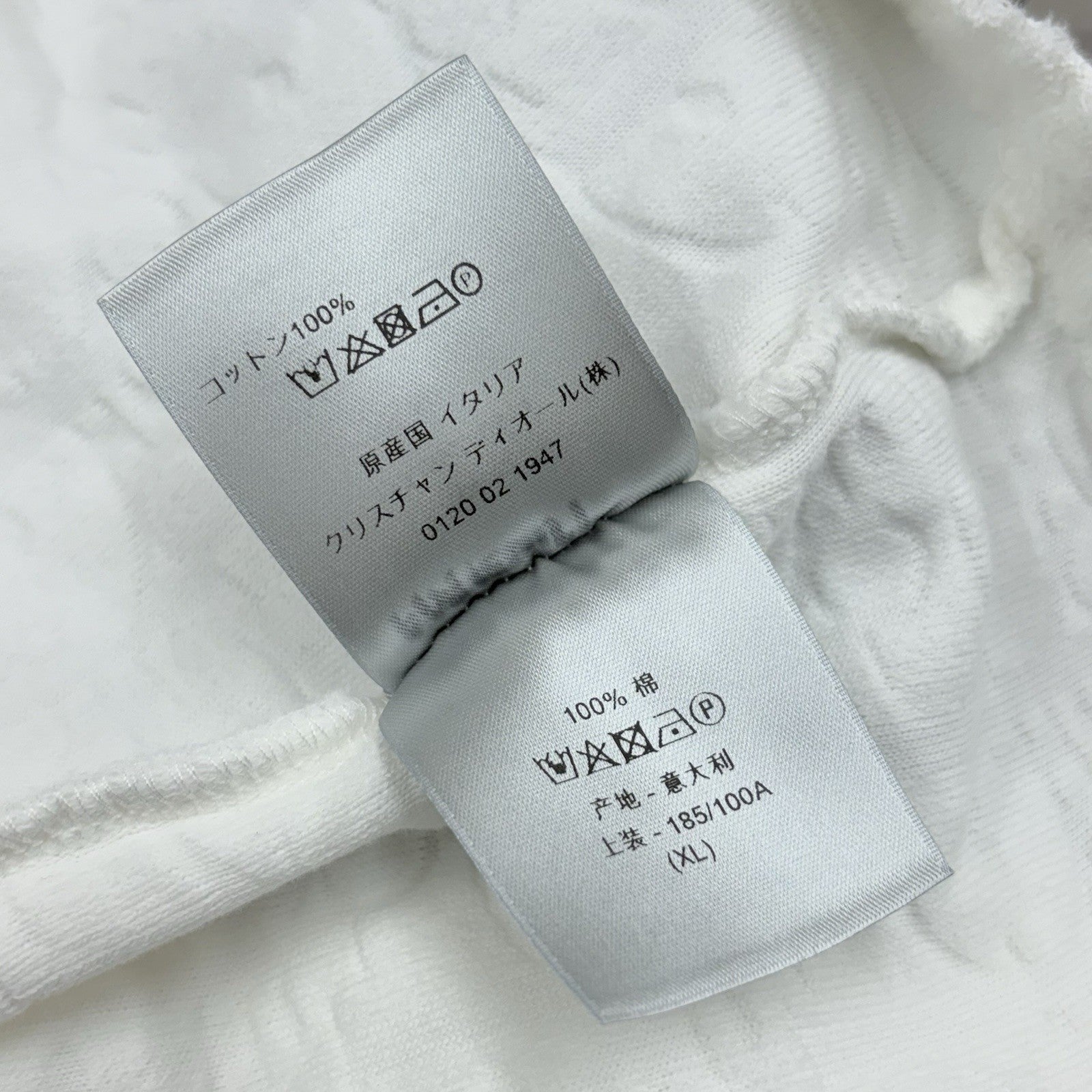 Size XL - Dior Oblique Relaxed Fit Terry Cotton Jacquard T-Shirt ' Off White '