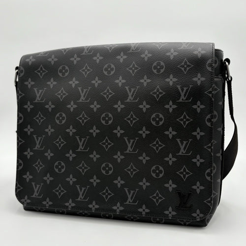 Louis Vuitton District Monogram Eclipse Messenger Bag ' Black ' | SUPER CLEAN!