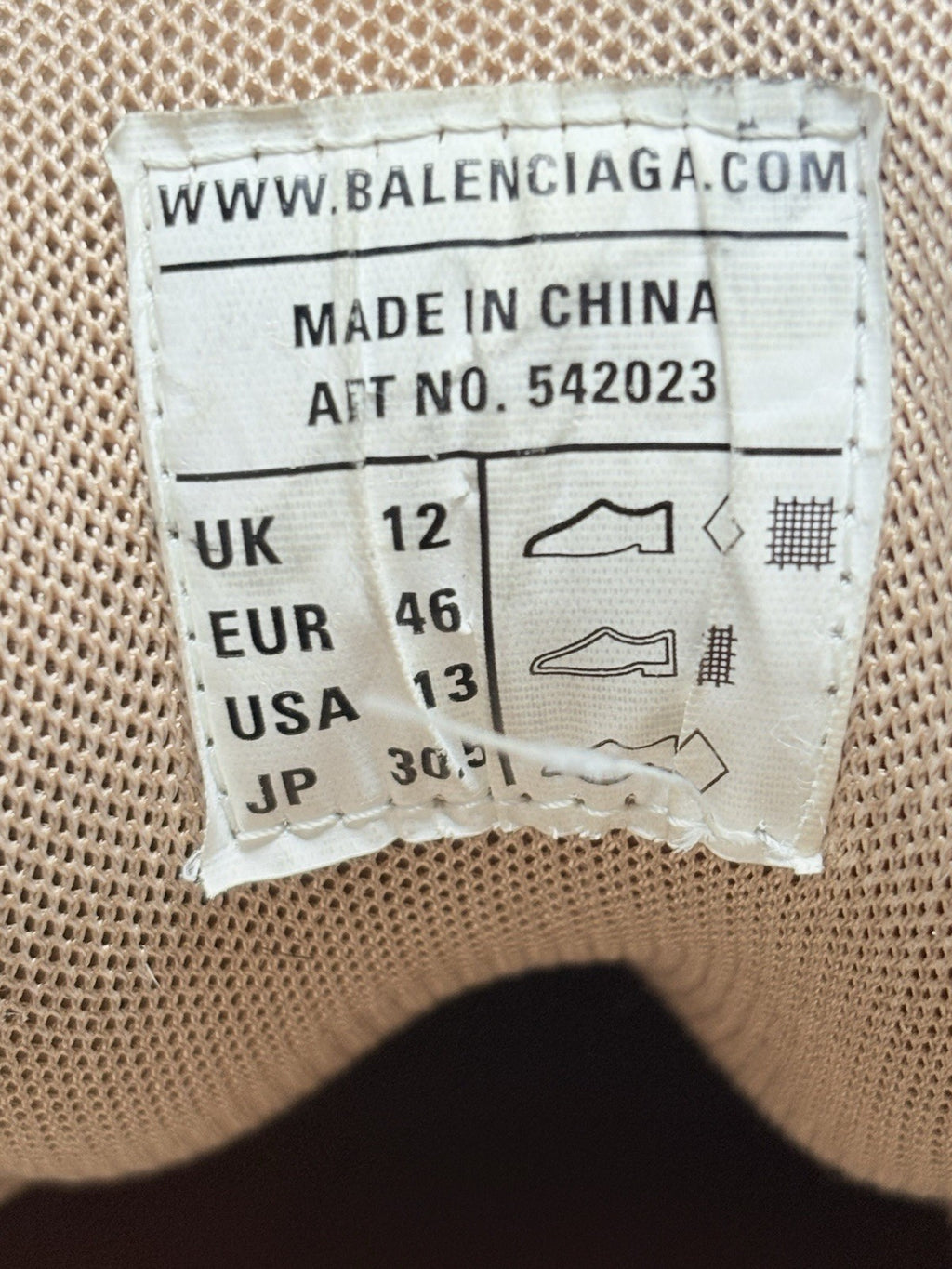 Size 46 (13 US) - Balenciaga Track Sneaker ' Beige ' | GOOD CONDITION