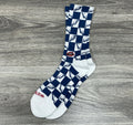 Size Large (9-13 US) - Chrome Hearts Matty Boy 99 Eye Socks ' Blue ' | NEW!